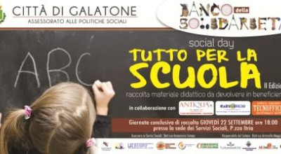 SOCIAL DAY TUTTO PER LA SCUOLA - II EDIZIONE