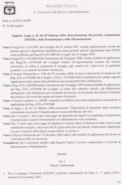 Pag. 1 del decreto