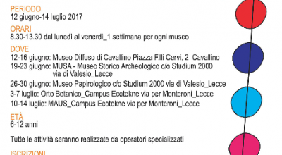 CAMPI ESTIVI NEI MUSEI DI UNISALENTO