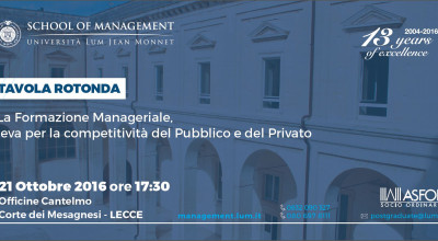 La Formazione Manageriale, leva per la competitività del Pubblico e de...