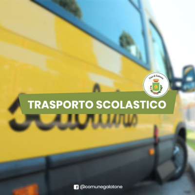 APERTE LE ISCRIZIONI AL SERVIZIO DI TRASPORTO SCOLASTICO 2024/2025