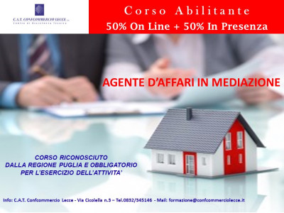 Corso Agente d'affari in mediazione ( Mediatore Immobiliare e Merceologico)