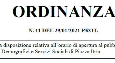 Proroga disposizione relativa all`orario di apertura al pubblico degli Uffici...