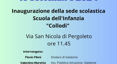 Inaugurazione nuova sede Scuola dell'infanzia Collodi