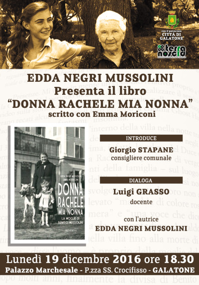 Presentazione del libro DONNA RACHELE MIA NONNA